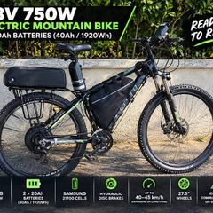 Electric bike 750 W, x 2 batteries 48V 20A