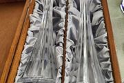 TIPPERARY CRYSTAL, 2 Tall New Candle Holders in woodin box.