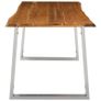 3 Piece Dining Set Solid Acacia Wood Brown Image 6