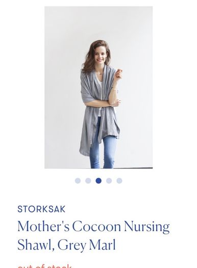 100% Organic Cotton Storksak breastfeeding shawl
