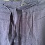 Linen mix navy trousers size 16 Image 3