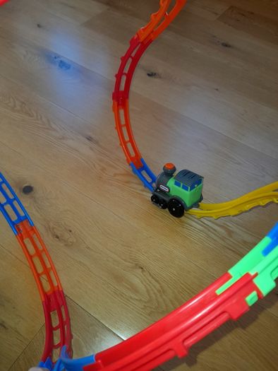 Children's train on loop track