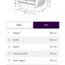 DFS French Connection Zinc Sofa Set (4 Seater, Cuddler & Footstool) Image 4