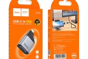 Hoco UA34 Type-C To VGA Adapter Metal Grey