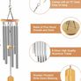 Wind Chimes Outdoor, Garden Wind Chime for Patio Backyard Home Decor 6 Aluminum Alloy Tubes (Silver) Image 3