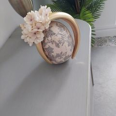 Brand new gold and ivory crown headpiece fascinator headband