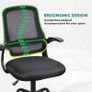 Adjustable ergonomic mesh swivel chair, office and study seat with lumbar support, height adjustment, 360 rotation, 90 flip-up armrests for home office(Black) Image 8