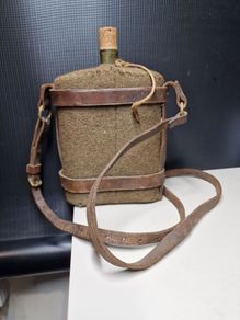 Vintage Military Felt Water Bottle  Canteen  Britain