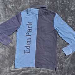 Eden Park Men's Long Sleeve Colorblock Polo Shirt Size Medium