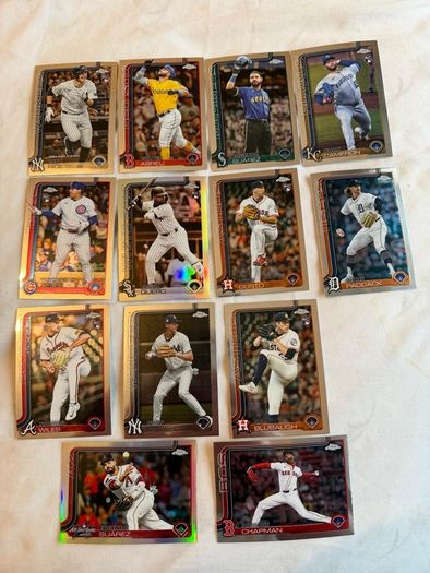 Job Lot of 46 Topps Chrome 2024 Baseball Cards (Includes Many RCs)