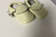 Cream Leather Moccasins Mocc Sizes: 3-6 months (12cm) from Rain + Conker