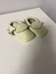Cream Leather Moccasins Mocc Sizes: 3-6 months (12cm) from Rain + Conker