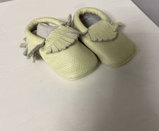 Cream Leather Moccasins Mocc Sizes: 3-6 months (12cm) from Rain + Conker