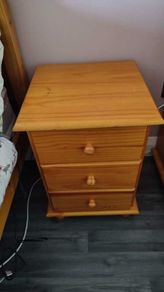 Bedside Lockers x 2 - Sol Pine Wood