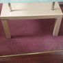 glass wooden coffee table Image 2