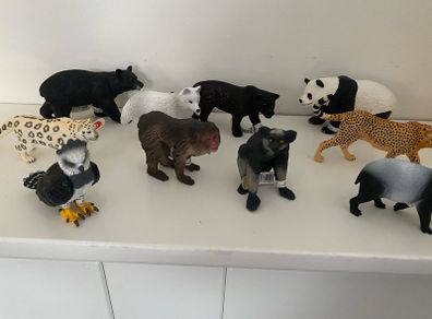 New Set of 10 SCHLEICH Wild/Zoo Animals