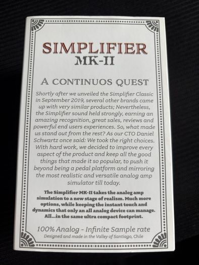 Simplifier MK II - Analog Guitar Amp Sim pedal