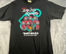 Squid Game X Bape Baby Milo Tee Black Squid Game Size M Genuine