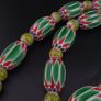 Vintage Venetian Style Chevron & Trade Glass beads Necklace Image 4