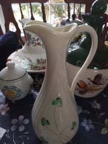 Beleek Jug/Ewer/ Pitcher Shamrock Green 6th Mark