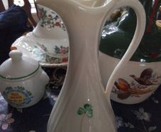 Beleek Jug/Ewer/ Pitcher Shamrock Green 6th Mark