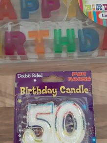 50 Candle and Letters