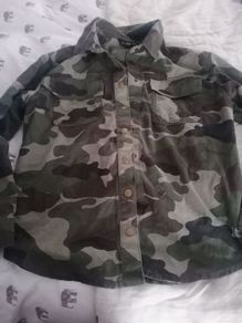 Camo shirt jacket