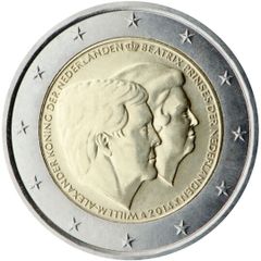Netherlands 2 Euro commemorative coin 2014 King and former Queen