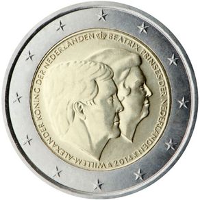 Netherlands 2 Euro commemorative coin 2014 King and former Queen