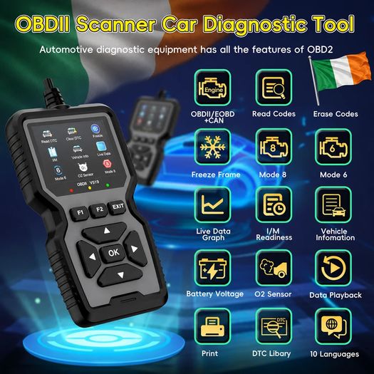 OBD2 Universal Car Diagnostic Scanner | Fault Code Reader | Multi-Language