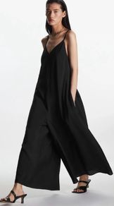 COS  V-Neck Wide Leg Jumpsuit