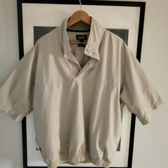 Ashworth Jacket Men Large 1/4 Zip Short Sleeve Windbreaker Golf Weather Systems