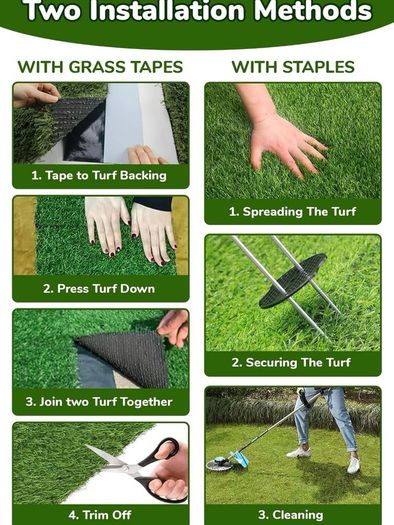 Artificial Grass, 30mm Pile Height Astro Turf, 2 x 3m Fake Grass