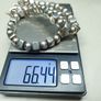 Vintage Sterling Silver Bead Necklace and Bracelet Set 925 Image 5
