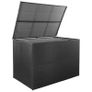 Garden Storage Box Black 150x100x100 cm Poly Rattan Image 4