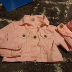 girls pink denim jacket
