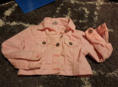 girls pink denim jacket