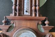 Large wooden, richly carved French barometer