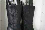 Manas Designer Black Leather boots. Soft All Leather High heel Italian. Uk 6.5 Eu 40. Excellent condition.