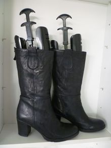Manas Designer Black Leather boots. Soft All Leather High heel Italian. Uk 6.5 Eu 40. Excellent condition.