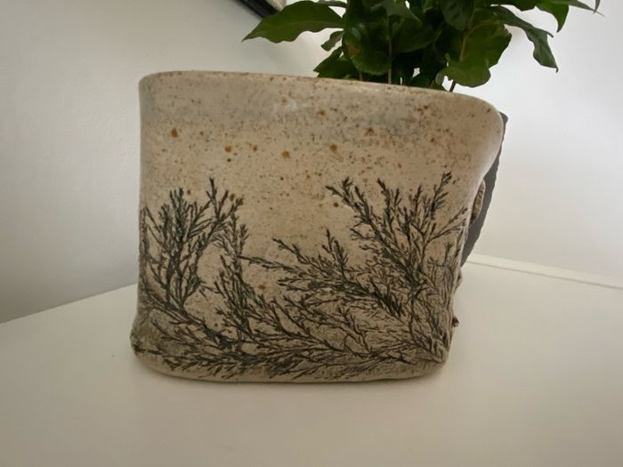 Handcrafted Swedish ceramic vase signed