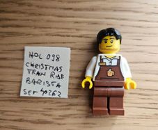 lego hol098 christmas train ride barista, set 40262