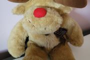 Large Reindeer Soft Toy Teddy Bear Plush Excellent Condition