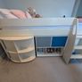 Kids bed. Stompa - UNOS Mid Sleeper with Pull Out Desk, Storage Image 2