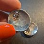 Silver round earrings Image 2