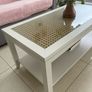 Painted coffee table with wicker effect top Image 2