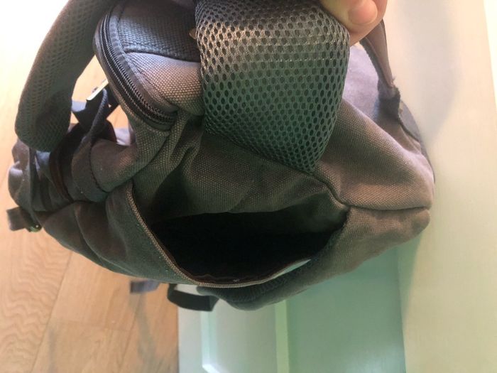 Kaukko grey canvas denim duffel bag backpack rucksack with laptop compartment
