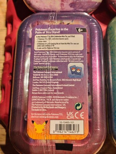 Pokemon Tcg 30th Anniversary Mini Tins X4