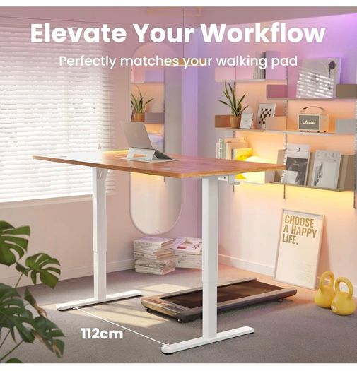 Standing Desk with USB Charging Port, 160 x 80 cm, 4