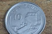 Gibraltar 1994, 10 Pence Coin, Moorish Castle - free standard postage